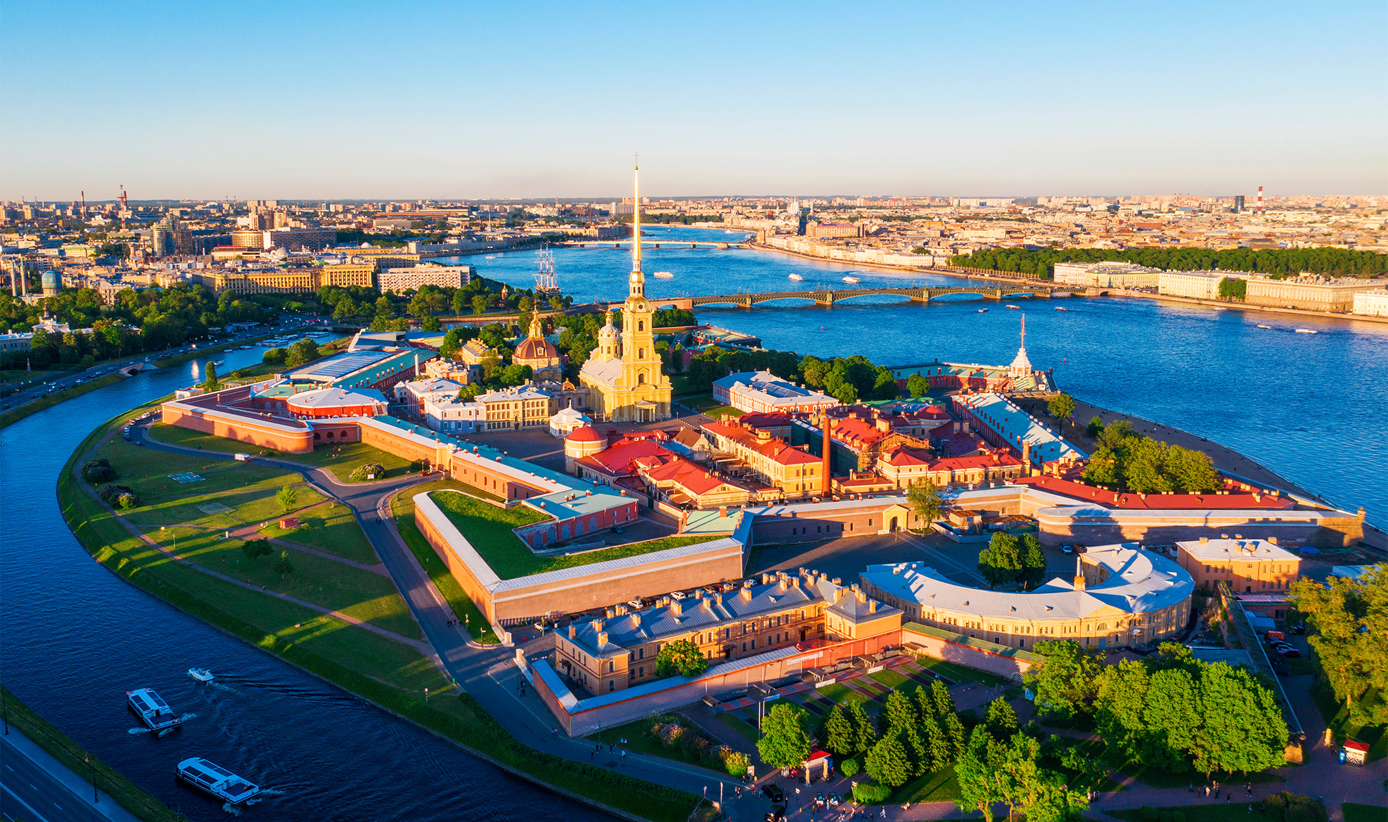 Санкт Петербург Петропавловская крепость с птичьего полета